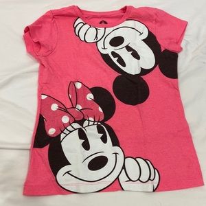 Disney Mickey and Minnie Mouse pink Girl Tee Shirt